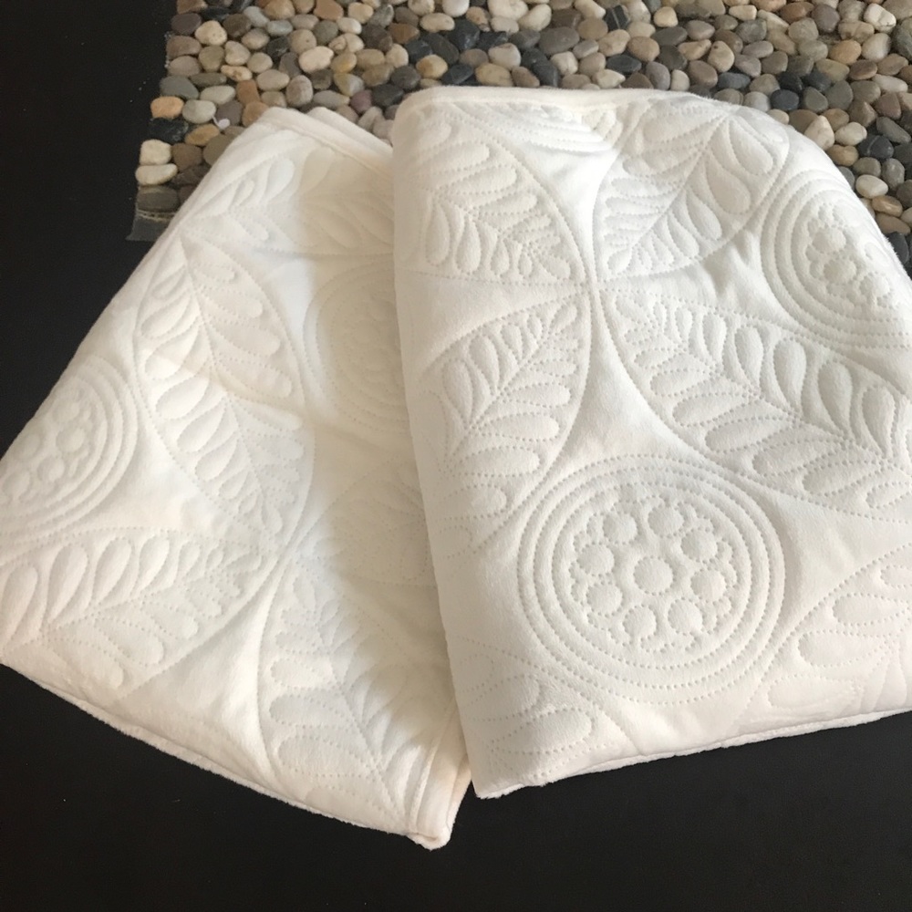 2 Pillow Set MATELASSE Pillowcase Shams Standard Cases white 2PC Set Bedroom bed